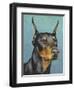 Dog Portrait, Dobie-Jill Sands-Framed Art Print