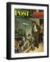 "Dog Pound," Saturday Evening Post Cover, September 17, 1949-Amos Sewell-Framed Giclee Print