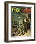 "Dog Pound," Saturday Evening Post Cover, September 17, 1949-Amos Sewell-Framed Giclee Print