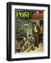 "Dog Pound," Saturday Evening Post Cover, September 17, 1949-Amos Sewell-Framed Giclee Print