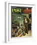 "Dog Pound," Saturday Evening Post Cover, September 17, 1949-Amos Sewell-Framed Giclee Print