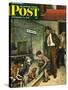"Dog Pound," Saturday Evening Post Cover, September 17, 1949-Amos Sewell-Stretched Canvas