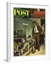 "Dog Pound," Saturday Evening Post Cover, September 17, 1949-Amos Sewell-Framed Giclee Print