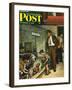 "Dog Pound," Saturday Evening Post Cover, September 17, 1949-Amos Sewell-Framed Giclee Print