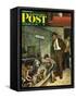 "Dog Pound," Saturday Evening Post Cover, September 17, 1949-Amos Sewell-Framed Stretched Canvas