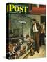 "Dog Pound," Saturday Evening Post Cover, September 17, 1949-Amos Sewell-Stretched Canvas