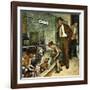 "Dog Pound," September 17, 1949-Amos Sewell-Framed Giclee Print