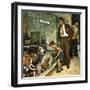 "Dog Pound," September 17, 1949-Amos Sewell-Framed Premium Giclee Print