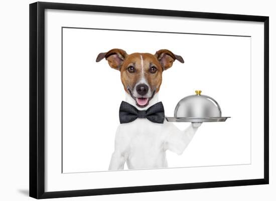 Dog Service Tray-Javier Brosch-Framed Photographic Print