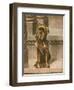 Dog Sitting in Cityscape-Louis Agassiz Fuertes-Framed Art Print