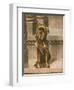 Dog Sitting in Cityscape-Louis Agassiz Fuertes-Framed Art Print
