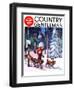 "Dog Sled," Country Gentleman Cover, February 1, 1937-Frank Schoonover-Framed Giclee Print