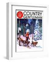 "Dog Sled," Country Gentleman Cover, February 1, 1937-Frank Schoonover-Framed Giclee Print