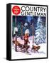 "Dog Sled," Country Gentleman Cover, February 1, 1937-Frank Schoonover-Framed Stretched Canvas