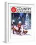 "Dog Sled," Country Gentleman Cover, February 1, 1937-Frank Schoonover-Framed Giclee Print