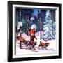 "Dog Sled,"February 1, 1937-Frank Schoonover-Framed Giclee Print