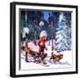 "Dog Sled,"February 1, 1937-Frank Schoonover-Framed Giclee Print