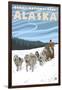 Dog Sledding Scene, Denali National Park, Alaska-Lantern Press-Framed Art Print