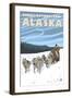 Dog Sledding Scene, Denali National Park, Alaska-Lantern Press-Framed Art Print