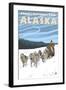 Dog Sledding Scene, Denali National Park, Alaska-Lantern Press-Framed Art Print