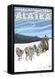 Dog Sledding Scene, Denali National Park, Alaska-Lantern Press-Framed Stretched Canvas