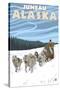 Dog Sledding Scene, Juneau, Alaska-Lantern Press-Stretched Canvas