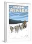 Dog Sledding Scene, Skagway, Alaska-Lantern Press-Framed Art Print