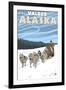 Dog Sledding Scene, Valdez, Alaska-Lantern Press-Framed Art Print