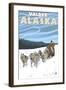 Dog Sledding Scene, Valdez, Alaska-Lantern Press-Framed Art Print