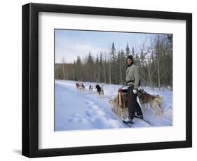 Dog Sledding with Aventure Inukshuk, Quebec, Canada-Alison Wright-Framed Photographic Print