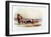 Dog Sledges of the Mandan Indians-Karl Bodmer-Framed Giclee Print