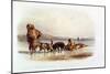 Dog Sledges of the Mandan Indians-Karl Bodmer-Mounted Giclee Print