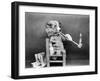Dog Smoking a Long Pipe-null-Framed Photographic Print