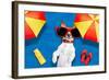 Dog Summer Beach-Javier Brosch-Framed Photographic Print