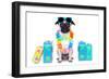 Dog Summer Vacation-Javier Brosch-Framed Photographic Print