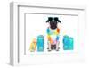 Dog Summer Vacation-Javier Brosch-Framed Photographic Print