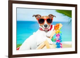 Dog Summer Vacation-Javier Brosch-Framed Photographic Print