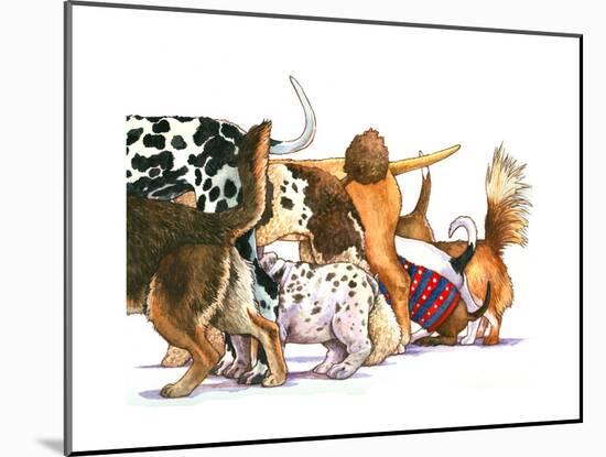 Dog Tails-Wendy Edelson-Mounted Giclee Print
