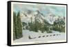 Dog Team, Paradise Valley, Rainier National Park-null-Framed Stretched Canvas