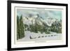 Dog Team, Paradise Valley, Rainier National Park-null-Framed Premium Giclee Print