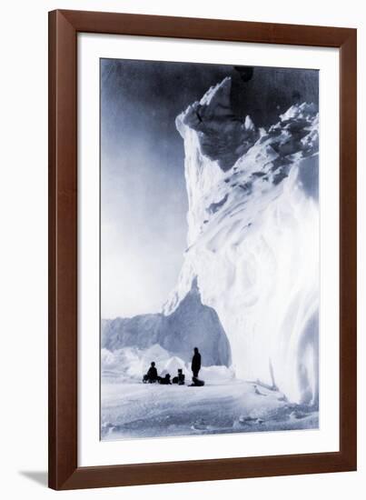 Dog Team Resting During the Terra Nova Expedition, 1910-Herbert Ponting-Framed Photographic Print