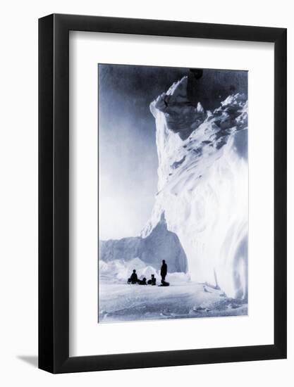 Dog Team Resting During the Terra Nova Expedition, 1910-Herbert Ponting-Framed Photographic Print