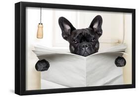 Dog Toilet-Javier Brosch-Framed Poster