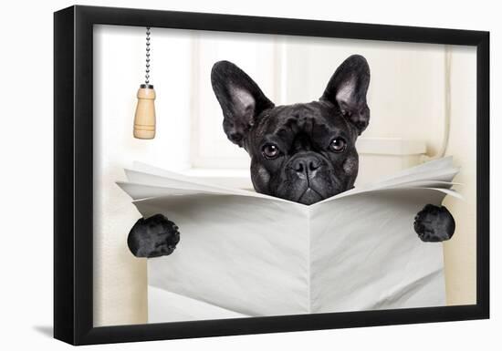 Dog Toilet-Javier Brosch-Framed Poster