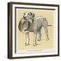 Dog Trained to Fetch His Master's Hat-Cecil Aldin-Framed Art Print