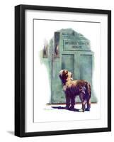 "Dog Waiting for Schoolboy,"September 10, 1938-Robert C. Kauffmann-Framed Giclee Print