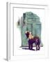 "Dog Waiting for Schoolboy,"September 10, 1938-Robert C. Kauffmann-Framed Giclee Print