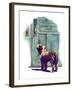 "Dog Waiting for Schoolboy,"September 10, 1938-Robert C. Kauffmann-Framed Giclee Print