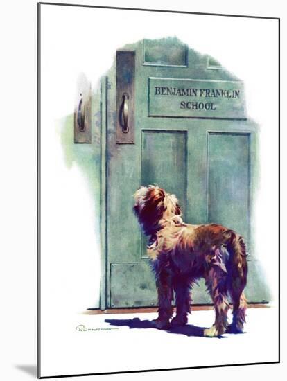 "Dog Waiting for Schoolboy,"September 10, 1938-Robert C. Kauffmann-Mounted Giclee Print