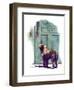 "Dog Waiting for Schoolboy,"September 10, 1938-Robert C. Kauffmann-Framed Giclee Print